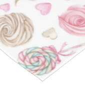 スイーツピンク水彩パターン テーブルクロス (アングル)