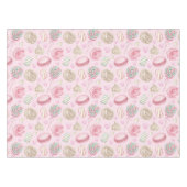 スイーツピンク水彩パターン テーブルクロス (正面(横))