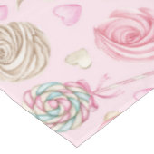 スイーツピンク水彩パターン テーブルクロス (アングル)