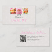 スイーツベーカリーかわいいカップケーキビジネスカード 名刺 (正面/裏面)