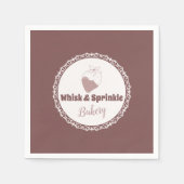 スイーツベーカリーストアカスタムチョコデザート スタンダードカクテルナプキン (正面)