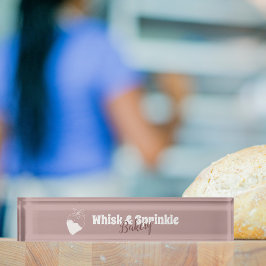 スイーツベーカリーストアカスタムチョコデザート デスクネームプレート