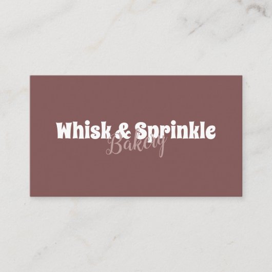 スイーツベーカリーストアカスタムチョコデザート 名刺 (正面)