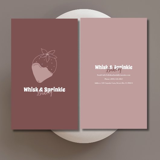 スイーツベーカリーストアカスタムチョコデザート 名刺