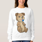 スイーツ付き犬棒つきキャンデー スウェットシャツ (正面)