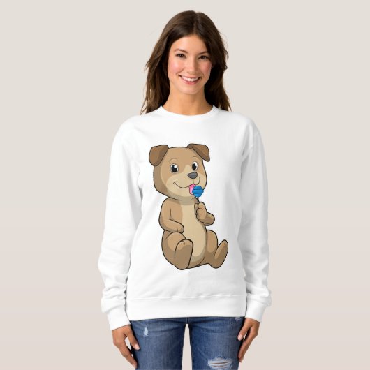 スイーツ付き犬棒つきキャンデー スウェットシャツ (正面フル)