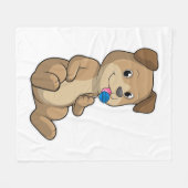 スイーツ付き犬棒つきキャンデー フリースブランケット (正面(横))