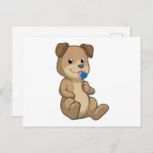 スイーツ付き犬棒つきキャンデー ポストカード (正面/裏面)