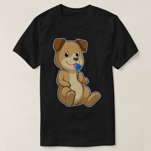 スイーツ付き犬棒つきキャンデー Tシャツ (デザイン正面)