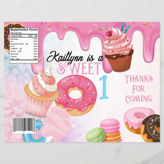 スイーツ誕生日チップバッグ チラシ (正面)