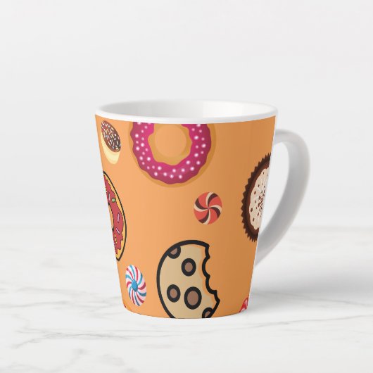 スイーツ6 カフェラテマグ (右アングル)