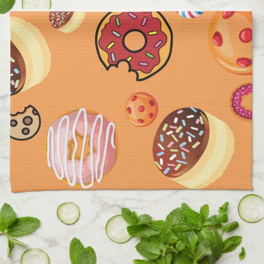 スイーツ6 キッチンタオル (折り畳み)