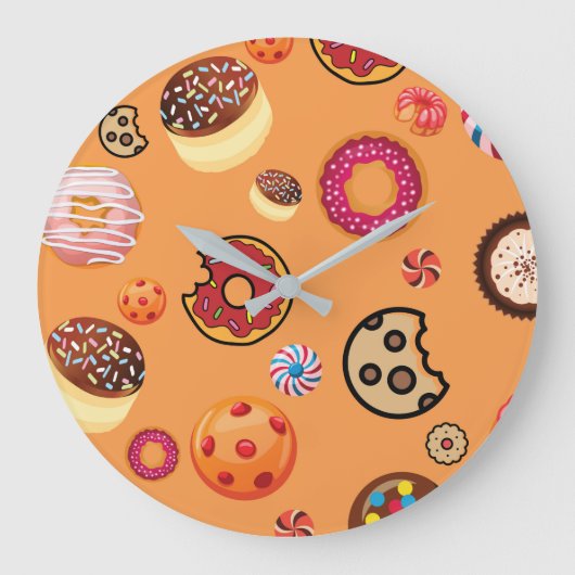 スイーツ6 ラージ壁時計 (正面)