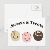 スイーツ&お菓子! チョコレート ポストカード (正面/裏面)
