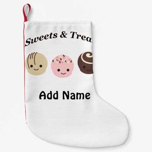 スイーツ&スイーツ！チョコレート スモールクリスマスストッキング (正面)