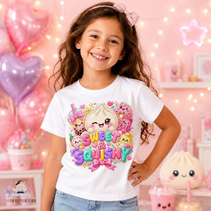 スイーツ スカッシュ スイーツ&スカッシュ かわいいたこ焼きタピオカティー Tシャツ
