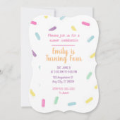 スイーツ スプリンクル 誕生日 招待状 (正面)