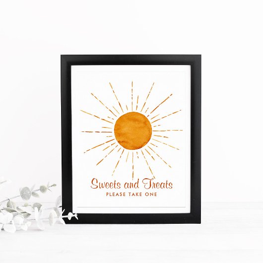 スイーツ&トリートウォーターカラーサンシャインベビーシャワー ポスター