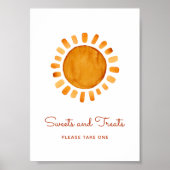 スイーツ&トリートウォーターカラーサンシャインベビーシャワー ポスター (正面)