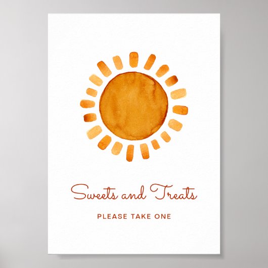 スイーツ&トリートウォーターカラーサンシャインベビーシャワー ポスター (正面)