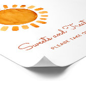 スイーツ&トリートウォーターカラーサンシャインベビーシャワー ポスター (角)