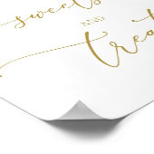 スイーツ&トリートサインベビーシャワーデザートバー ポスター (角)