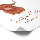 スイーツ&トリートハイランドカウベビーシャワー ポスター (角)