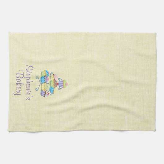 スイーツ&トリートベーカリーパーソナライズされた- キッチンタオル (横)