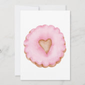 スイーツ ピンク バナー ドーナツ ベビーシャワー パーティー 招待状 (裏面)