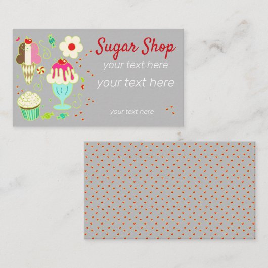 スイーツ 名刺 (正面/裏面)