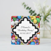 スイーツ-子供の誕生日パーティーカード招待状 招待状 (スタンド正面)