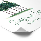 スイーツ&素朴トリートグリーンツリーベビーシャワー ポスター (角)