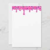 スイートお祝い、キャンディランド、キャンディスイーツドーナツ 招待状 (裏面)