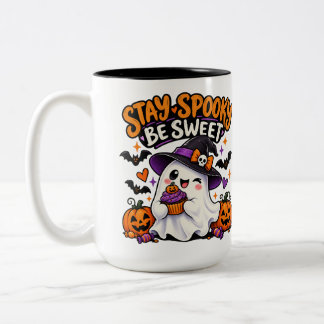 スイートでキュートなおばけのハロウィンマグカップ ツートーンマグカップ