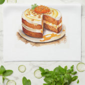 スイートなケーキデザイン キッチンタオル (折り畳み)