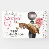 スイートなサプライズ ストロベリーアイスクリーム ブライダルシャワー 横断幕 (横)