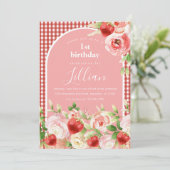 スイートなストロベリーガールの誕生日招待状 招待状 (スタンド正面)