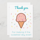 スイートアイスクリームサンキューカード サンキューカード (正面/裏面)