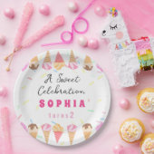 スイートアイスクリームパーティー ペーパープレート (パーティー)