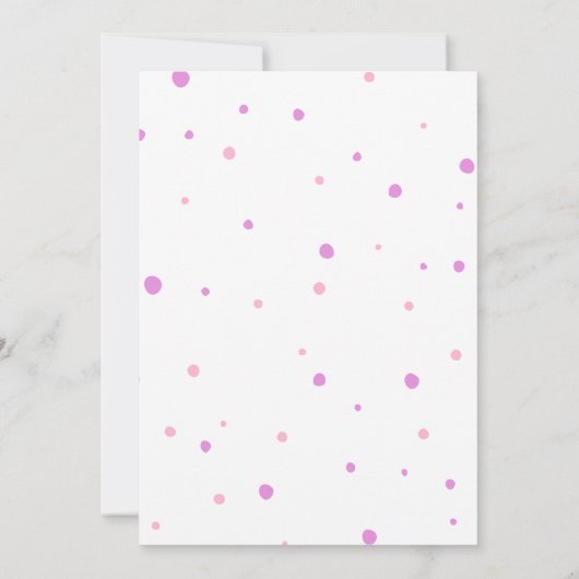 スイートアイスクリームピンクパープル誕生日 招待状 (裏面)