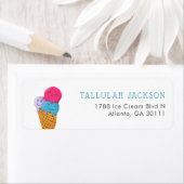 スイートアイスクリームワッフルコーン差出人住所 ラベル (インサイチュ)