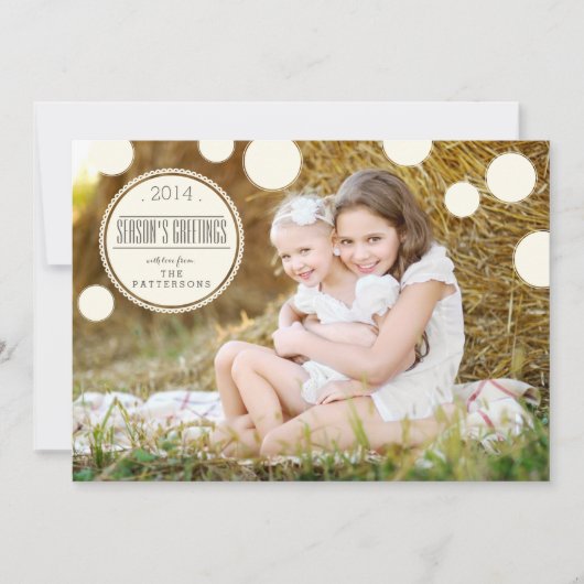 スイートアイボリードッツシーズンの挨拶写真カード シーズンカード (正面)