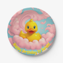 スイートアクリングオンピンククラウド誕生日プレート