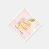 スイートアザピーチガールピンク誕生日 スタンダードカクテルナプキン (角)