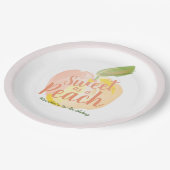 スイートアザピーチガールピンク誕生日 ペーパープレート (アングル)