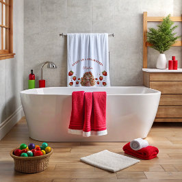 スイートアストロベリーガールハッピーバースデーパーティー バスタオル