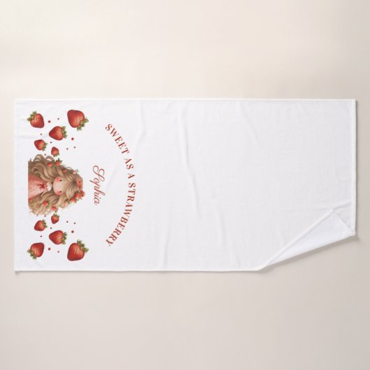 スイートアストロベリーガールハッピーバースデーパーティー バスタオル (バスタオル)