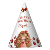 スイートアストロベリーガールハッピーバースデーパーティー パーティーハット (正面)