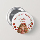 スイートアストロベリーガールハッピーバースデーパーティー 缶バッジ (正面&裏面)
