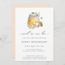 スイートアズビーベイビーシャワー招待状